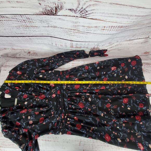 GAL meets Glam Collection Whimsigoth Dress Floral Londyn Black Cherry Fairy 12 - Picture 13 of 16